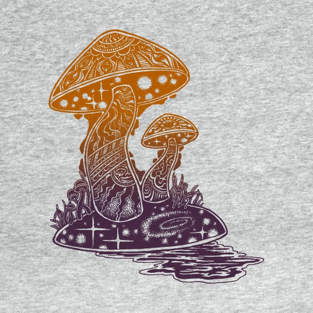 Shroom Swamp by HenryBennettArt